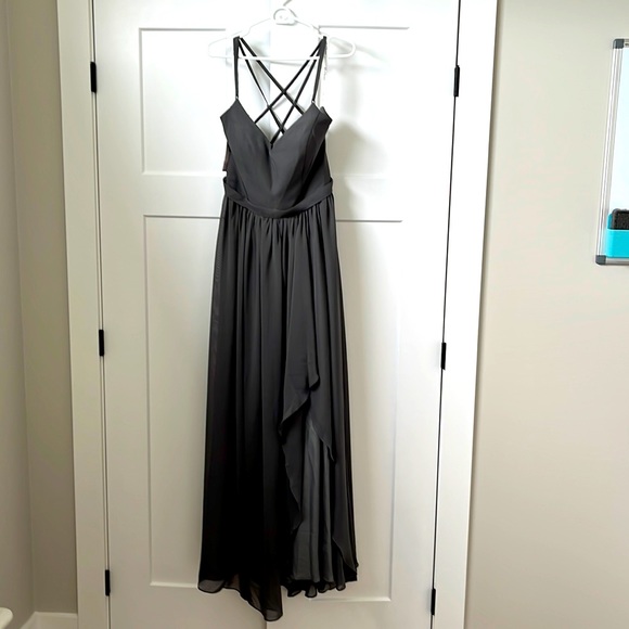 Bridesmaid dress in steel grey NEVER WORN size US14. - Picture 1 of 5